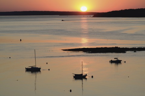 Sunrise over Casco Bay