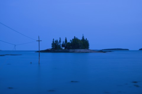 Ride rising in Owls Head at dusk