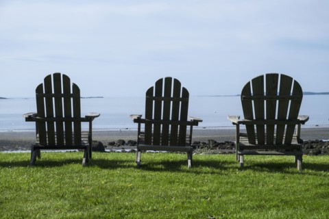 Three adirondack style chairs