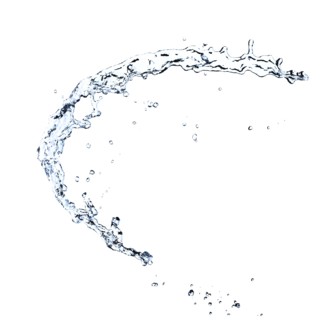 Studio shot of splashing water.