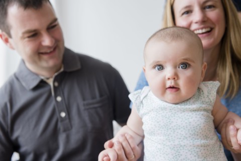 Parents with baby daughter (12-17 months)
