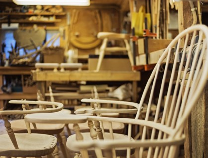 Windsor chairs in preparation