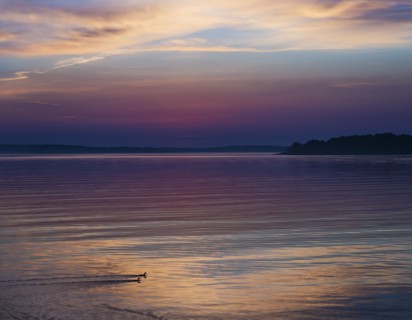 Colorful seascape at sunrise