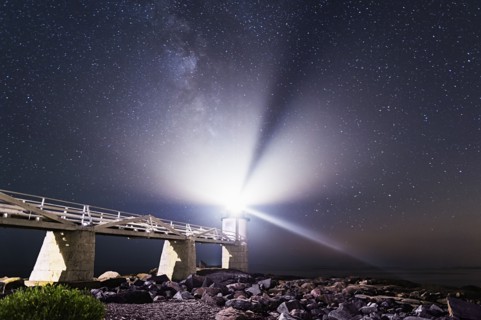 Port Clyde, Marshall Point Lighthouse at night