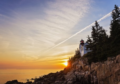Lighthouse at sunset