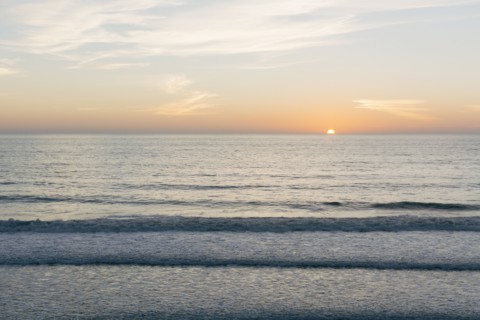 Scenic seascape at sunset