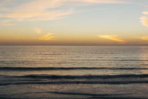 Scenic seascape at sunset
