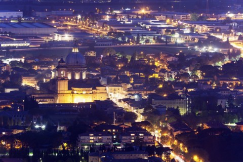 Aerial view of Basilica of Santa Maria degli Angeli