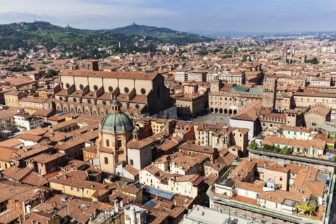Aerial view of old town