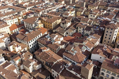 Aerial view of old town