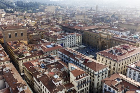 Aerial view of old town