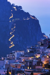 Town at dusk