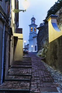 St Antonio Church at end of alley