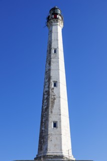 Low angle view of Punta Penna Lighthouse