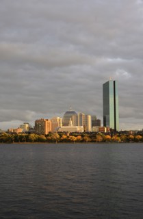 View of buildings along Charles River