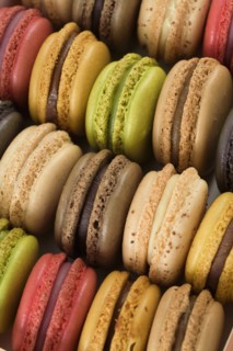 Multi colored macaroons.