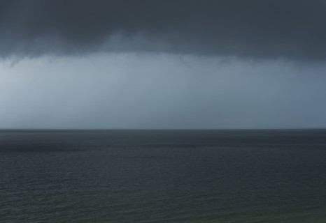 Storm clouds over sea