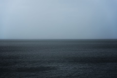 Storm clouds over sea