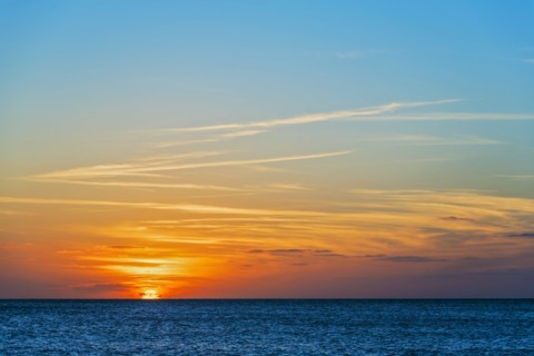 Seascape at sunset