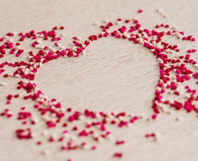 Candies in shape of heart