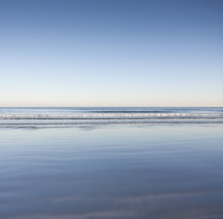 Seascape with blue sky