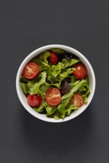 Fresh green salad with cherry tomatoes