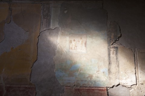 Ancient wall covered with fresco