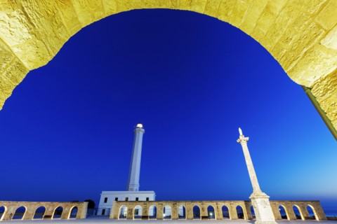 Lighthouse of Santa Maria di Leuca at dusk