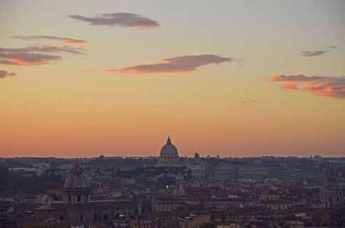 Cityscape at sunset