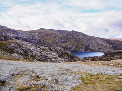 Lake in mountain valley
