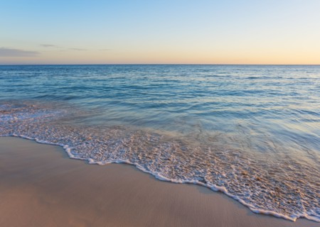 Sunset over tropical sea