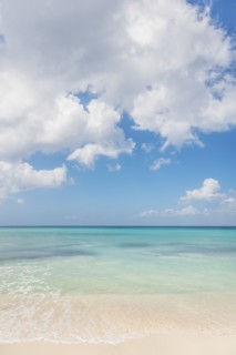 White clouds over tropical sea