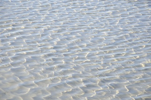 Sunlight reflecting on tidal pool