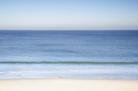 Tranquil seascape with Nauset Beach at Cape Cod
