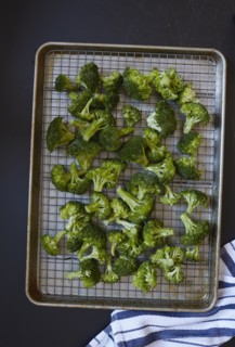 Broccoli on tray