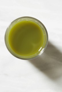 Glass of green juice