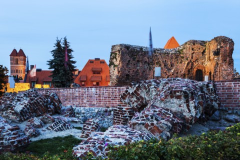 Ruins of the Teutonic Knights castle in Torun Torun, Kuyavian-Pomeranian, Poland