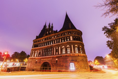 Holstentor in Lubeck Lubeck, Schleswig-Holstein, Germany