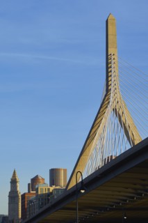 Suspension bridge against sky