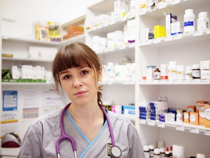 Portrait of vet with stethoscope