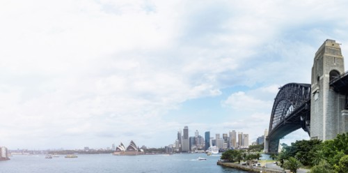 Sydney Opera House on cloudy day