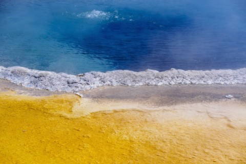 Hot spring with sand