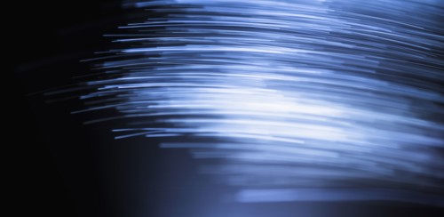 Blurred fiber optic cables.