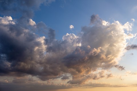 Dramatic cloudscape at sunset.