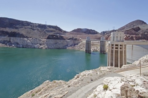 Nevada, Hoover Dam on sunny day