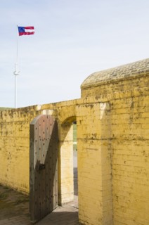 South Carolina, Sullivan's Island, Open gate in fort