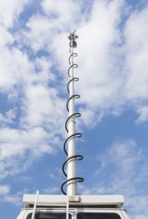 Antenna on top of car