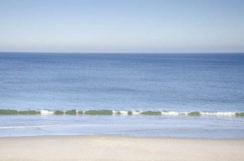 Massachusetts, Orleans, Nauset Beach and sea