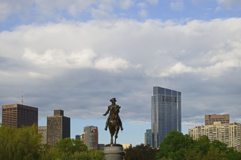 Massachusetts, Boston, Statue of George Washington