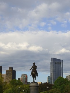 Massachusetts, Boston, Statue of George Washington